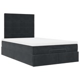 thumbnail of vidaXL Ottoman-Bett mit Matratzen & LEDs Schwarz 120x190 cm Samt