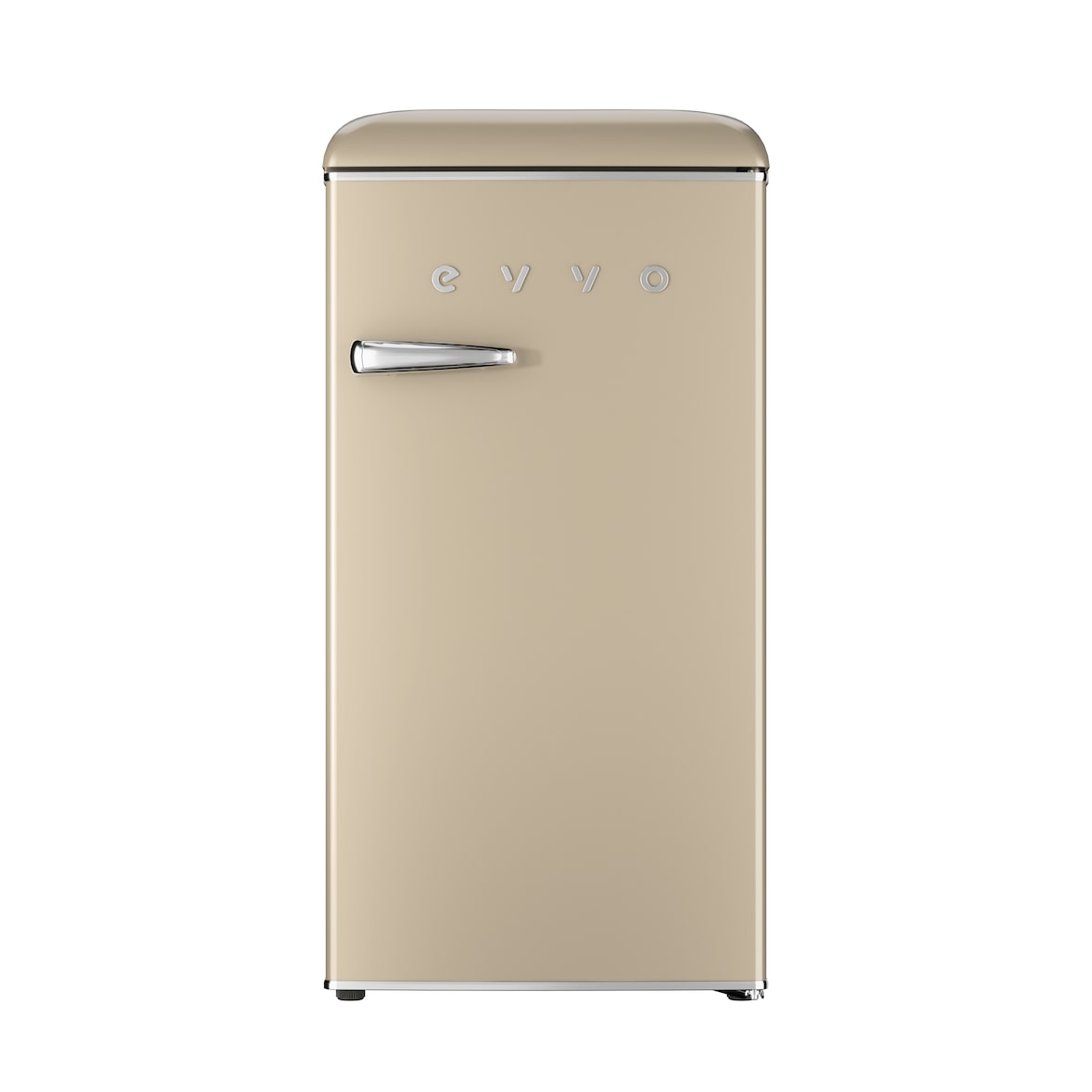 EVVO Frigorífico Mini F26 Retro Beige, 95 l, diseño vintage, bajo consumo, silencioso