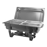 thumbnail of 11 tlg. SET Edelstahl Speisenwärmer Warmhaltebehälter Chafing Dish