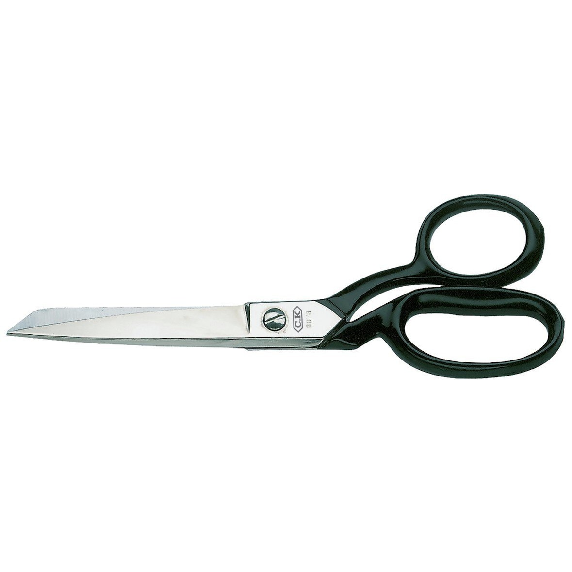 Schere, seitlich gebogen, mit Einstellschraube, 230 mm