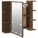 thumbnail of vidaXL Spiegelschrank mit LED Braun Eichen-Optik 70x16,5x60 cm