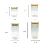 thumbnail of Set de 4 boîtes de conservation en verre avec couvercle en Bambou Fackelmann Nature