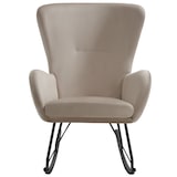 thumbnail of tectake cadeira de balanço Swing com patins de aço e espessa almofada  Preto/Taupe