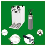 thumbnail of Komplett Set - Zapfanlage, Bierzapfanlage - Kontakt 40 2-leitig Trockenkühler, Durchlaufkühler 50 Liter/h, Green Line, Zapfkopf:ohne,Zapfkopf 2:Flach