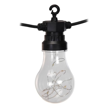 WellHome - Catena luminosa a 10 LED bianco caldo 450x6x15cm