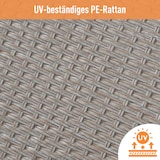 thumbnail of Merax polyrotan loungebankset, lounge tuinmeubelen, bankstel met zit- en rugkussens, loungetafel, bruin