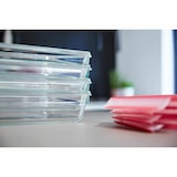 thumbnail of EMSA Clip & Close GLAS Frischhaltedose, Vorratsbehälter, Vorratsdose, Transparent / Rot, 0.8 L, N10414