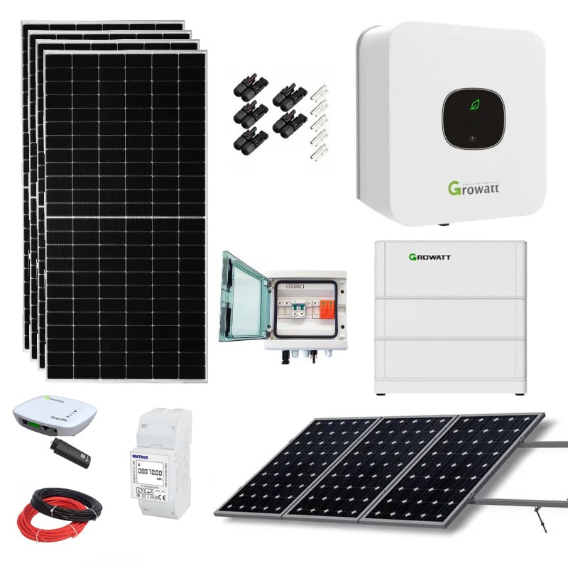 Kit solar Baterias  6 Paneles 3000W 16,5kWh Growatt