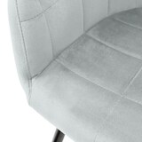 thumbnail of ECD Germany – Esszimmerstühle 6er Set – Grau Samt | mit Armlehnen & Rückenlehne, Metallbeine, ergonomisch gepolstert