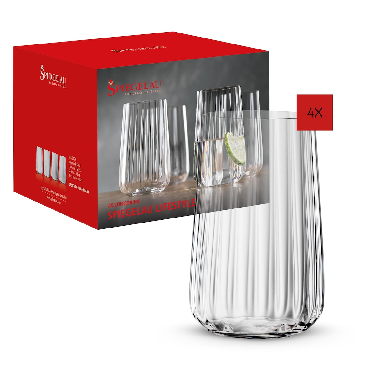 Spiegelau Lifestyle Longdrinkgläser 510 ml 4er Set
