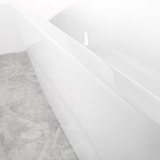 thumbnail of Aloni Halb-Freistehende Badewanne 170x80x60 Mittig Rundeck Acryl Weiß