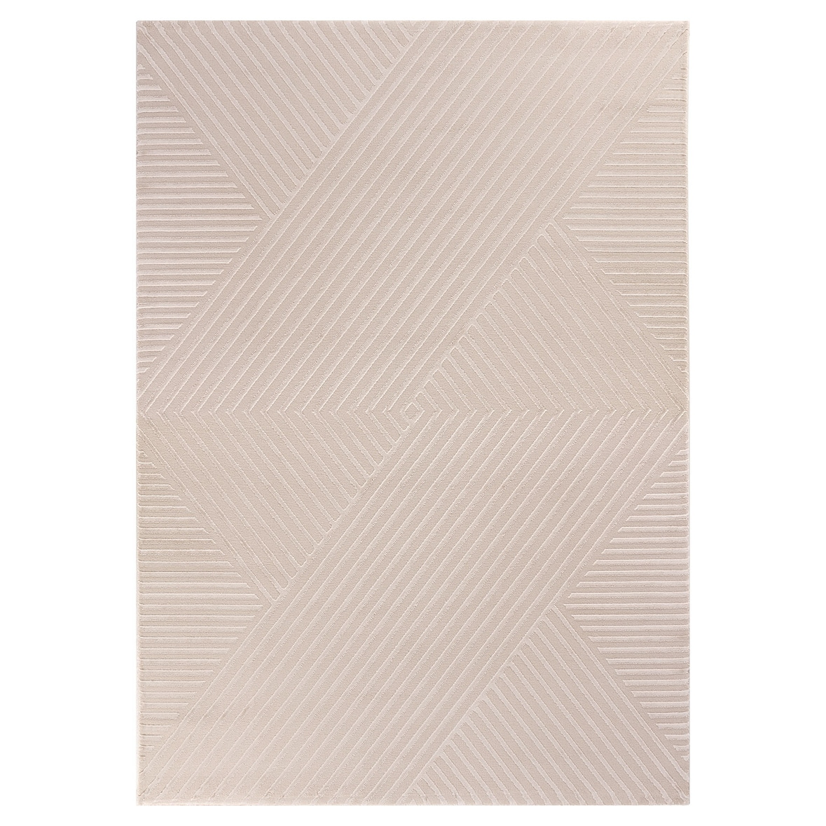 Teppich Waschbar Skulptural Modern Strapazierfähig Esszimmer Flur Beige 240x340 cm OEKO-TEX Schadstoffgeprüft – ILLER von Kadima Design