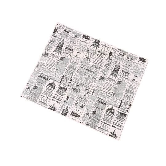 HOSTELBIO Papel Antigrasa Blanco "News" 31x31 cm | 40 g | 1000 uds
