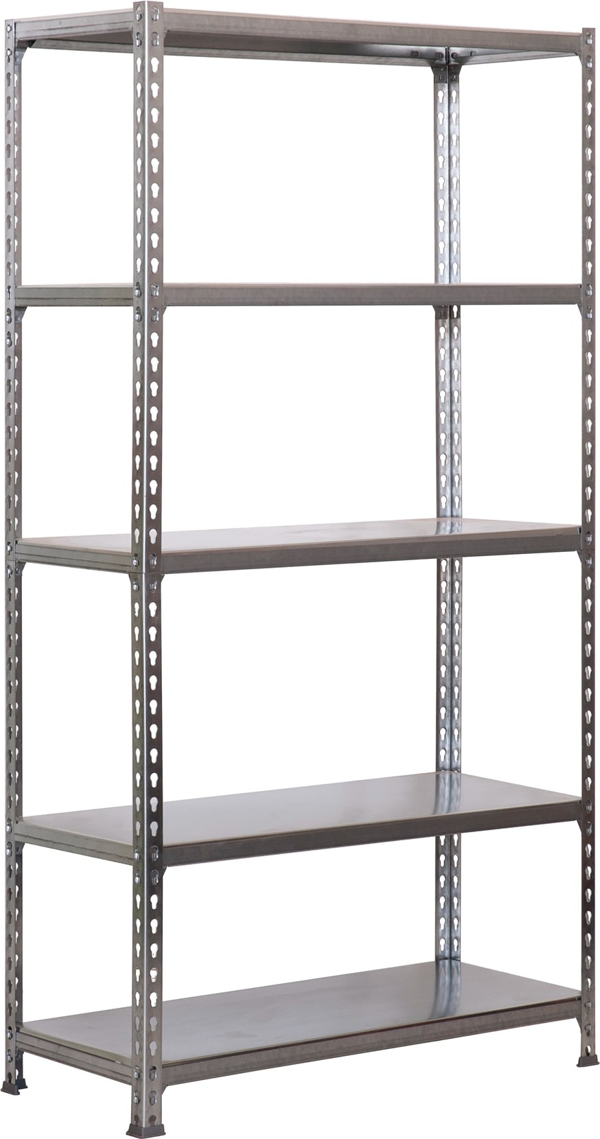 SimonRack Metalen stelling, 2000x1200x400 mm, 5 niveaus, metalen legbord, 200 kg buigpunt, Galvaniseerd - Simonclick