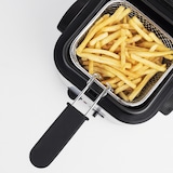 thumbnail of Wëasy TB600 Elektrische Fritteuse und Fondue, 2 in 1, 6 Gabeln, Geruchsfilter, abnehmbarer Korb, Silber/Schwarz, 840 W