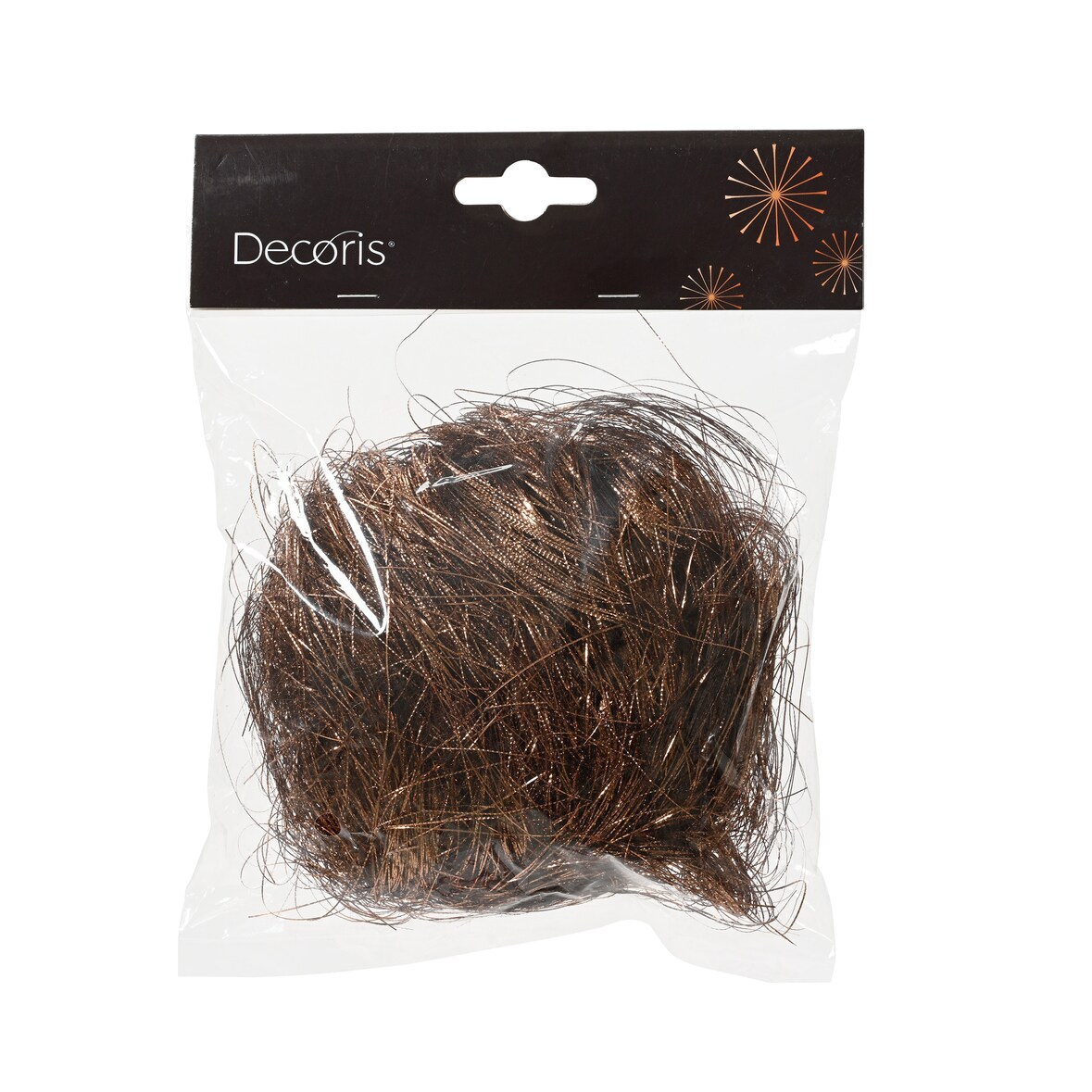 Lametta Engelshaar glatt Kunststoff 20g Feenhaar Weihnachtsdeko Christbaumschmuck Partydeko Füllmaterial für Verpackungen von Geschenken Espressobraun