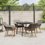 thumbnail of vidaXL 5-teiliges Garten-Essgruppe Grau Poly-Rattan