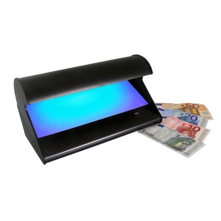 Détecteur de faux billets "Money check UV" Détecteur de faux billets à UV avec triple détection pour les caisses