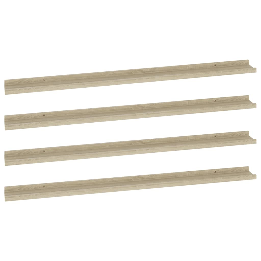 vidaXL Wandregale 4 Stk. Sonoma-Eiche 115x9x3 cm