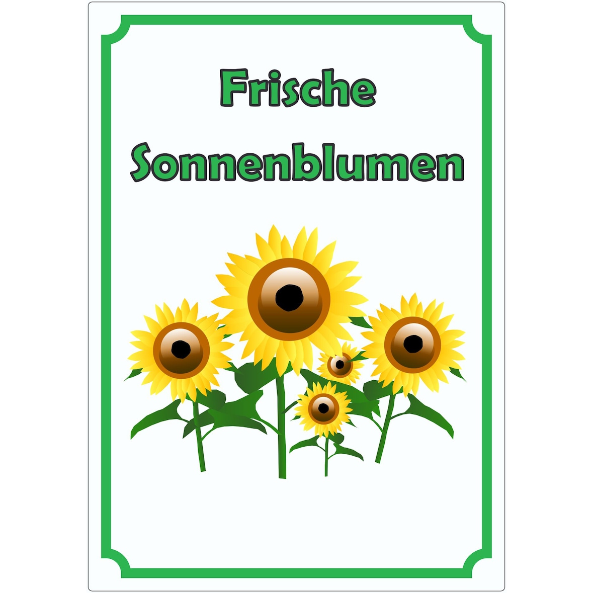 Sonnenblumen Aufkleber Hochkant A5 (148x210mm)