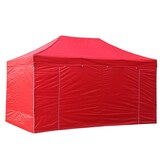 thumbnail of Gazebo 3x4,5 m rosso pieghevole acciaio con laterali