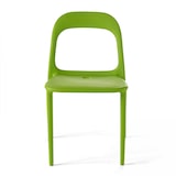 thumbnail of Set van 4 groene plastic stoelen