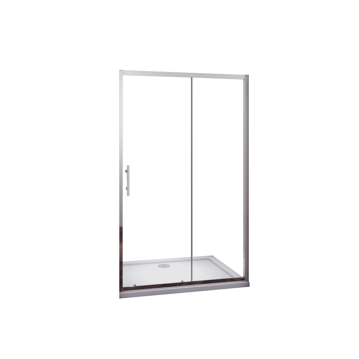 AICA Mampara de ducha frontal corredera vidrio templado 5mm transparente,(1060-1100)x1850mm