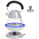 thumbnail of Adler AD 1282 Hervidor Agua Eléctrico 1,5 Litros Jarra Cristal Inalámbrica Retroiluminada, Apagado Automático, Transparente, 2200W