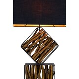 thumbnail of SalesFever Stehleuchte | Gestell Treibholz / Schirm Leinen | B 40 x T 20 x H 155 cm | Natur – Schwarz