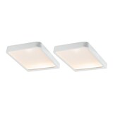 thumbnail of Paulmann Éclairage sous-meubles LED Vane 2x8W 105x140mm 2x430lm 230/12V carré Blanc dépoli 93583