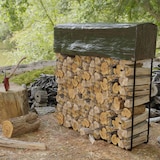 thumbnail of Brennholzregal Kaminholzregal Regenabdeckung Außen Stahl L100xH100cm