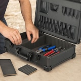 thumbnail of HMF Werkzeugkoffer leer, Werkzeugkasten groß mit individueller Fachaufteilung, 46 x 33 x 15 cm