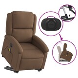 thumbnail of vidaXL Elektrischer Massagesessel mit Aufstehhilfe Braun Stoff