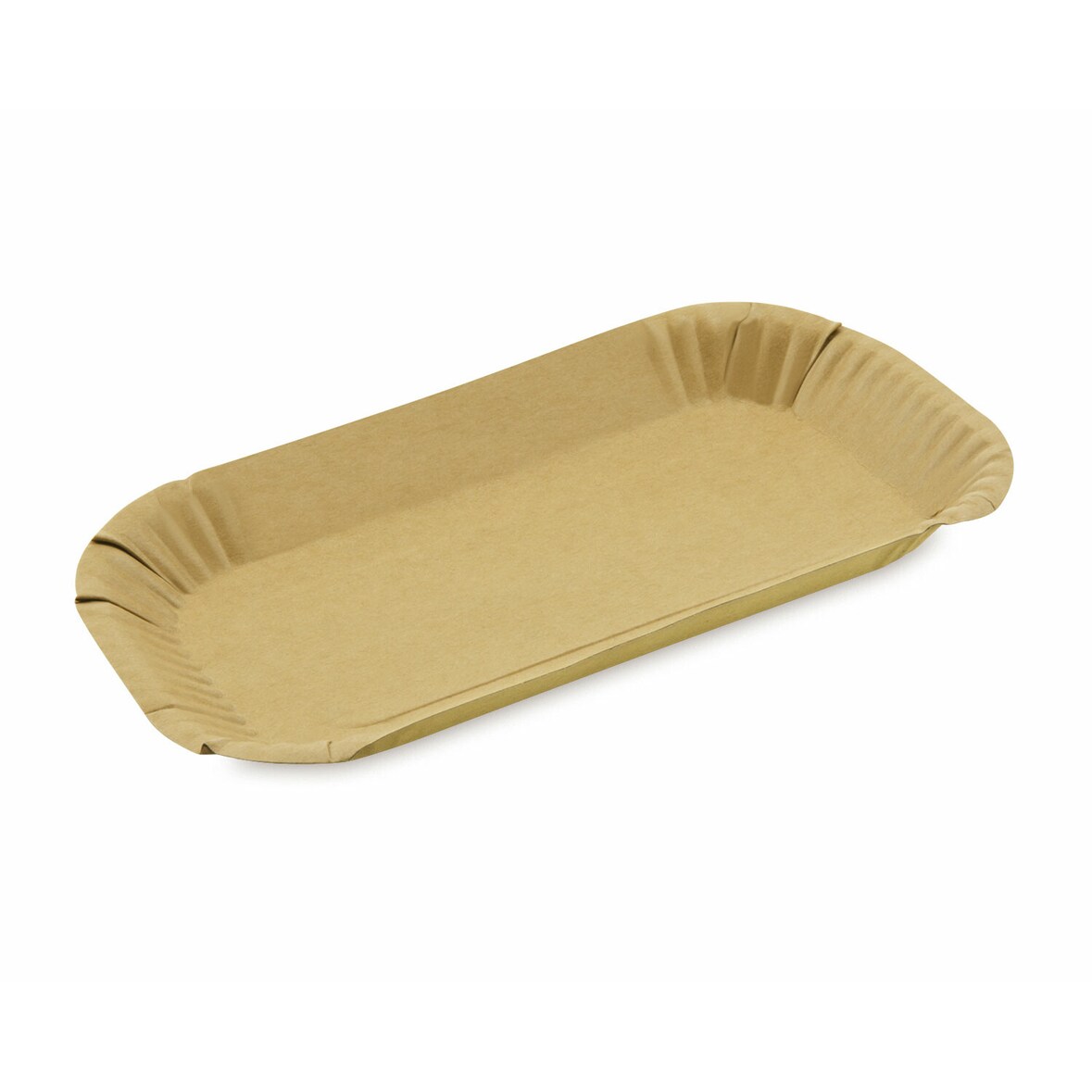 100x BIONATURE Pappschalen 'Kraft' oval 23 x 15 x 2 cm fettdicht braun