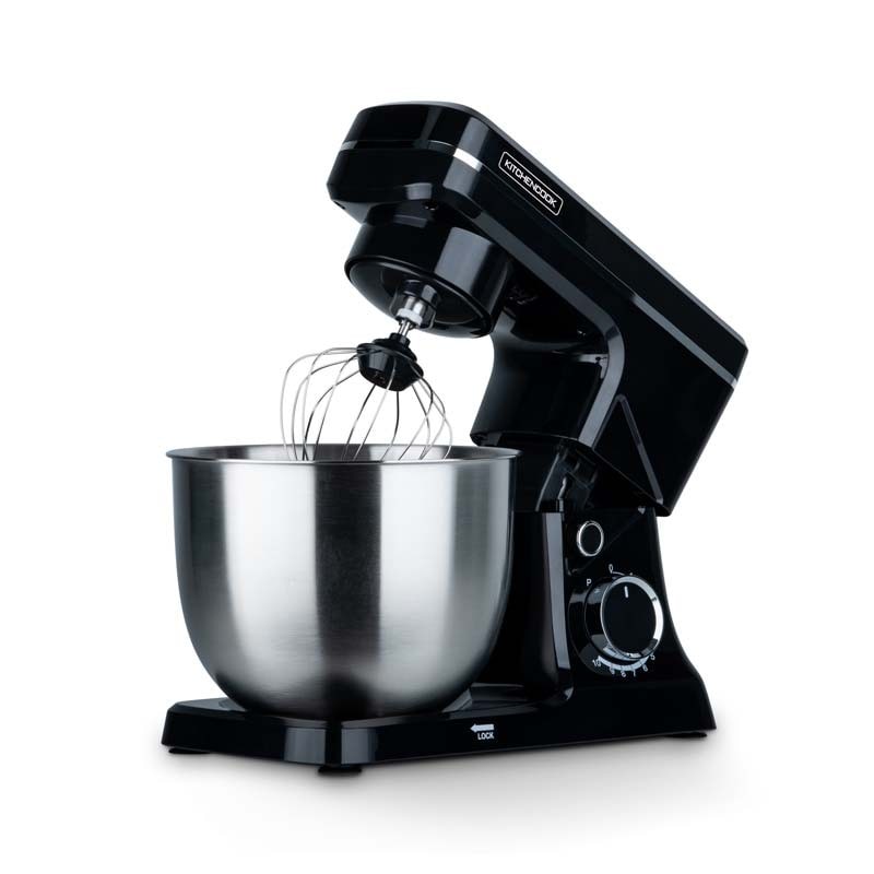 Kitchencook- Robot Pâtissier Noir 6l 1500w Inox Robomix