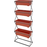 thumbnail of Vertikalbeet mit 4 Kästen 52x21x127cm - braun