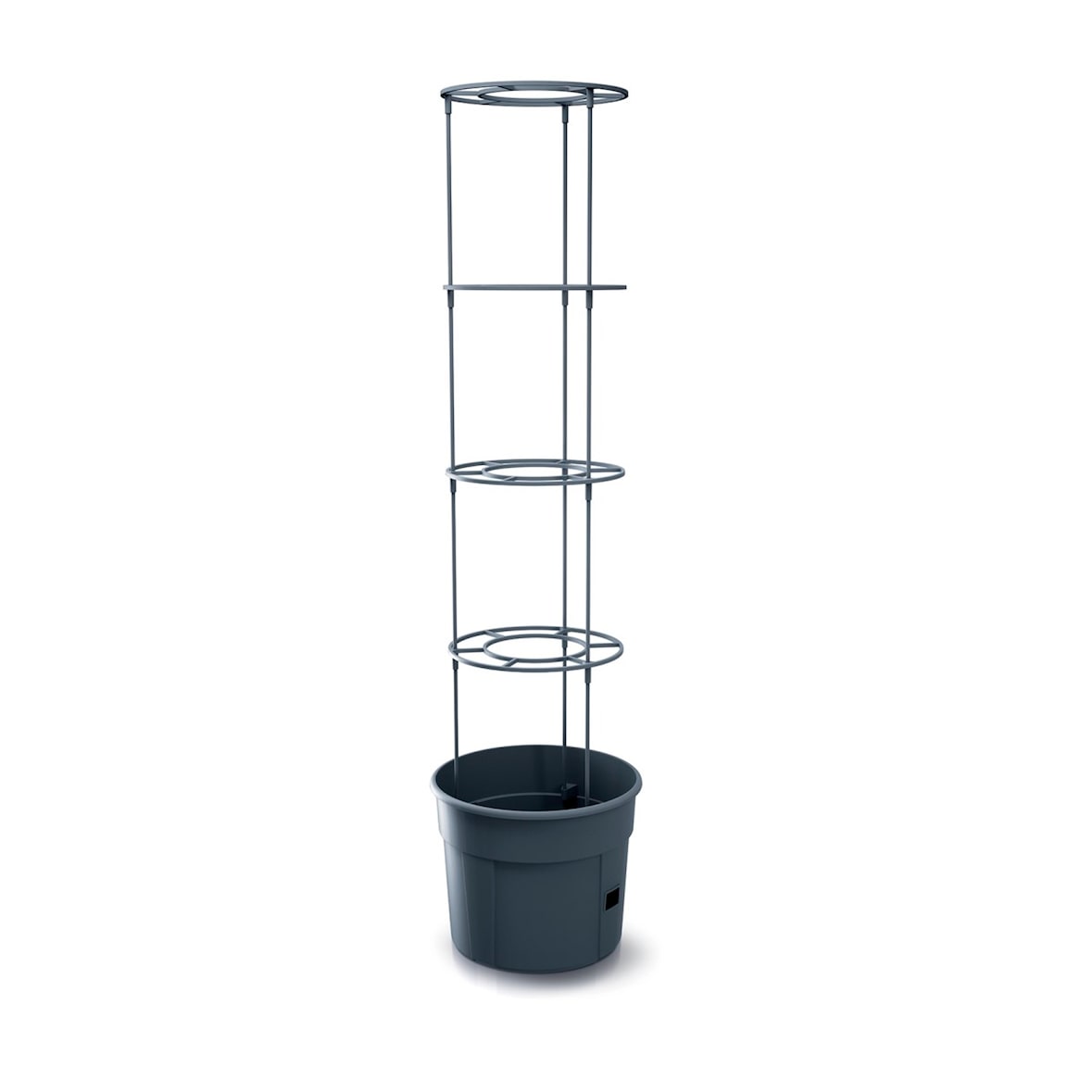 Prosperplast - Tomatenpflanztopf Tomate Grower aus Kunststoff in Anthrazit, 39,2 x 39,2 x 31,5-153 cm