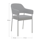 thumbnail of SVITA SCARLETT 2er Set Esszimmerstühle Armlehnstuhl Polsterstuhl Stoff Weiß