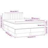 thumbnail of vidaXL Boxspringbett mit Matratze & LED Schwarz 120x200 cm Samt