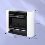 thumbnail of KlarsteinStudio 10 Arc  Elektrokamin 1800 W LED-Flammen Heizlüfter FernbedienungWeiß