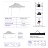 thumbnail of Carpa Cenador Plegable Profesional 3x4,5m Roja | Estructura Acero Reforzado 32x32x1 mm | Resistente para Exterior y Eventos