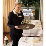 thumbnail of CAMBRO - 1600CT-138/12 - Bandeja Camtread fibra de vidrio redonda antideslizante - perfil alto - 40,5 cm Ø - Bronceado - Caixa com 12 unidades