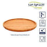 thumbnail of San Ignacio KINVARA - Mittelgroßes, rundes Snackbrett aus Bambus, 25 x 25 cm