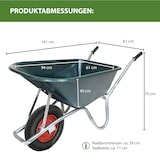 thumbnail of 1 Rad Schubkarre 100 Liter bis 250 kg Kunststoffmulde Gartenschubkarre Bauschubkarre Schiebkarre