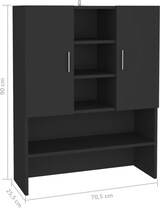thumbnail of vidaXL Waschmaschinenschrank Schwarz 70,5x25,5x90 cm