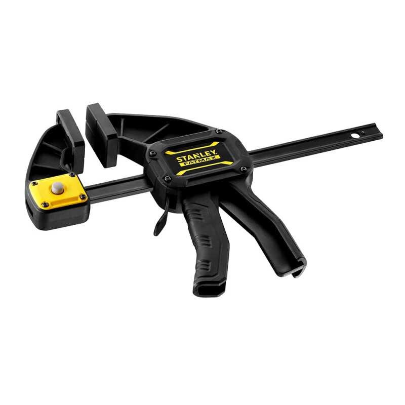 Serre-joint à une main FATMAX rail acier et corps nylon renforcé noir 300 mm (barre 495 mm profondeur mâchoire 78 mm) STANLEY FATMAX