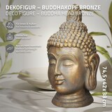 thumbnail of ECD Germany Buddha Kopf Statue 74,5 cm Bronzeoptik Polyresin Dekofigur Skulptur Meditation Yoga Innen Außen