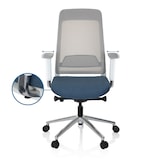thumbnail of Cadeira de escritório profissional CHIARO T2 WHITE azul/cinzento hjh OFFICE