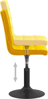 thumbnail of vidaXL Esszimmerstühle 2 Stk. Drehbar Senfgelb Samt