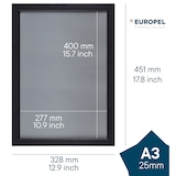 thumbnail of Europel Moldura Clic A3 25mm preta fosca, pacote 10 unidades, 355072